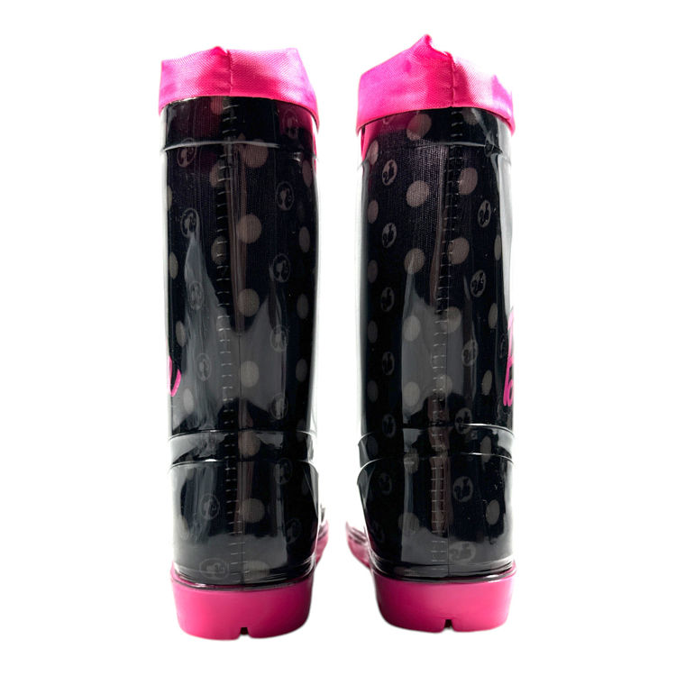 Picture of BAR5255321 GIRLS BARBIE BLACK WELLIES WITH FASTENER